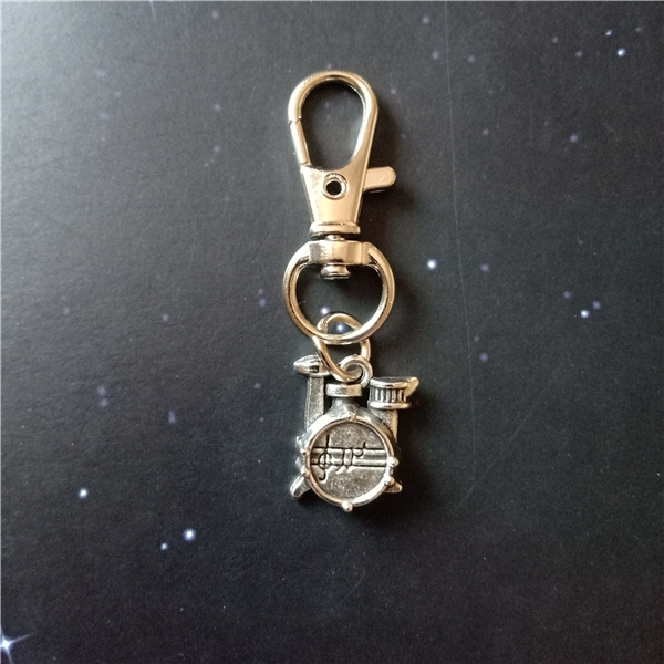 Drum Keychain, Drum Jewelry, Musical Instrument Keychain, Music Lover