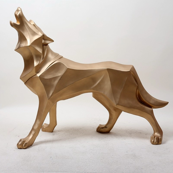 MasteelfCA Resin Wolf Skull Replica Head Model Figurine Collection Home Bar Decor