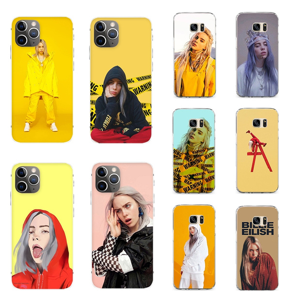 Yellow Accessories 4000131276875 Accessories Collection Vynil Inspired by Billie Eilish Phone Case Compatible With Iphone 7 XR 6s Plus 6 X 8 9 11 Cases Pro XS Max Clear Iphones Cases TPU 