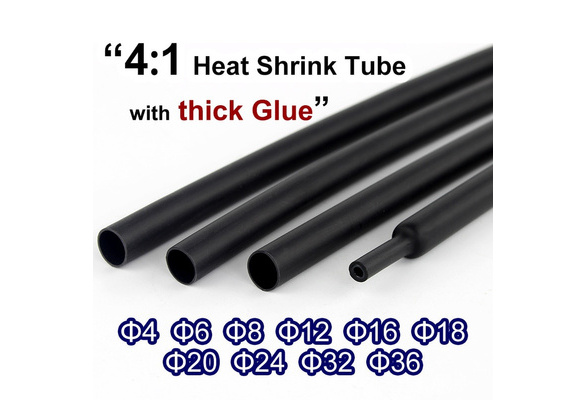 1M/5M Colle Doublé 4:1 Heat Shrink Tube étanche Double paroi 4mm-52mm 