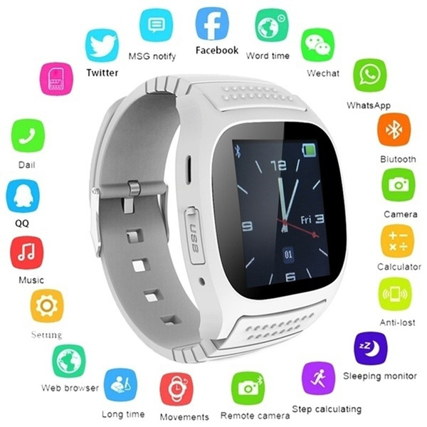 Waterproof Smartwatch M26 Bluetooth Smart Watch With LED Alitmeter Music  Player Pedometer For Smart Phone | Wish