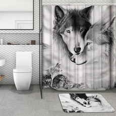 wolve, Shower, Bathroom, Home Decor