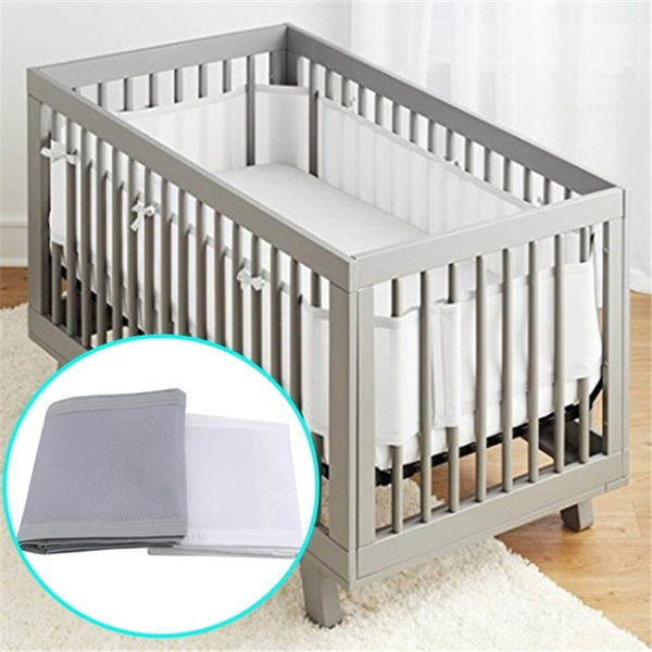mini crib breathable bumper