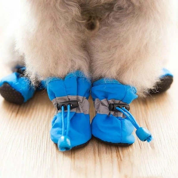 4Pcs/Set Waterproof Pet Dog Shoes Anti-slip Rain Snow Boots Footwear Thick Warm  Winter For Small Cats Dogs Puppy Dog Socks Booties