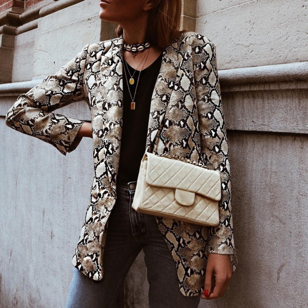 blazer snake print
