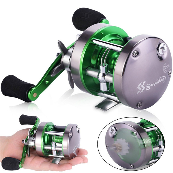Trolling Fishing Reel Brass Gears Round Conventional Baitcasting
