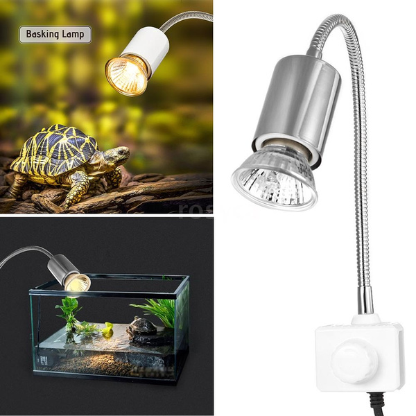 25W+50W Basking Light for Reptiles,E27 UVA+UVB Heat Spotlight with Holder with 360 °Rotating Clip & Power Supply for Reptiles/Amphibians/Lizards/Turtles/Snakes Aode Tortoise Heat Lamp