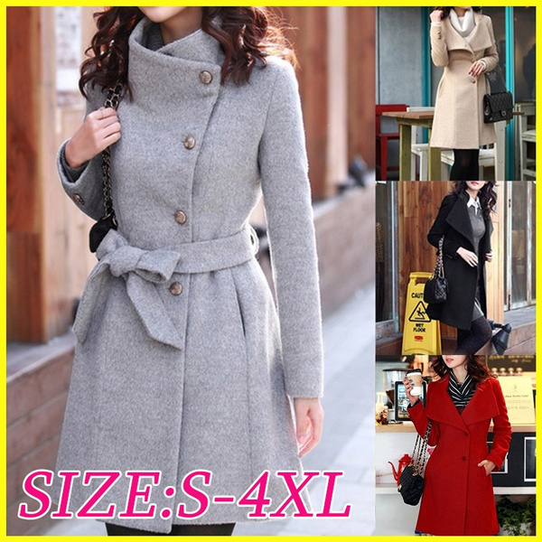 Women Fashion Cashmere Coat Female Autumn Long Slim Cardigan