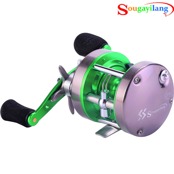 SOUGAYILANG 6+1BB Fishing Reel Trolling Round Conventional Baitcasting Reel  400/500/600 High Speed Brass Gears Cast Reels