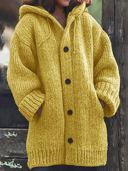 Jacket, hooded sweater, Winter, knit