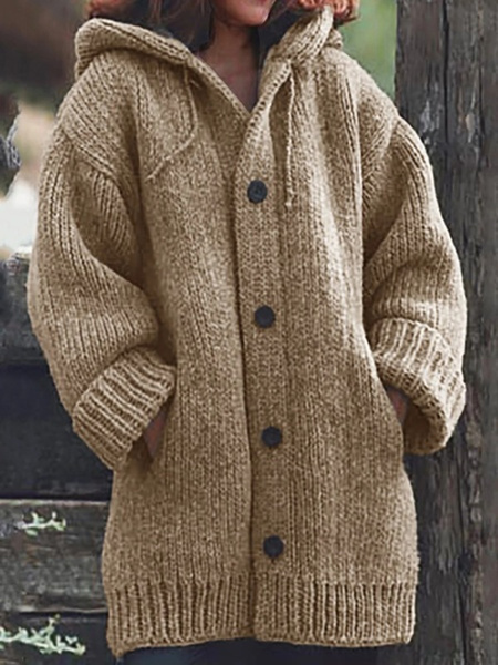 Jacket, hooded sweater, Winter, knit