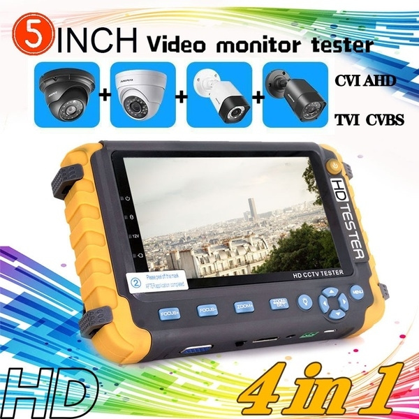4in1 5MP Tester Monitor TVI CVI AHD VGA CVBS Security CCTV Camera Tester 5inch 