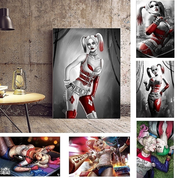 HD Print Oil Painting Harley Quinn Wall Art Canvas Painting Art ...