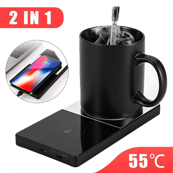 2-in-1 Mug Warmer with Wireless Charger