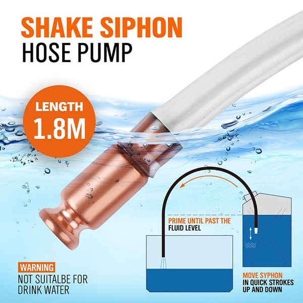 Siphon Hose Pump Automatic Water Jiggler Liquid Transfer Self Priming ...