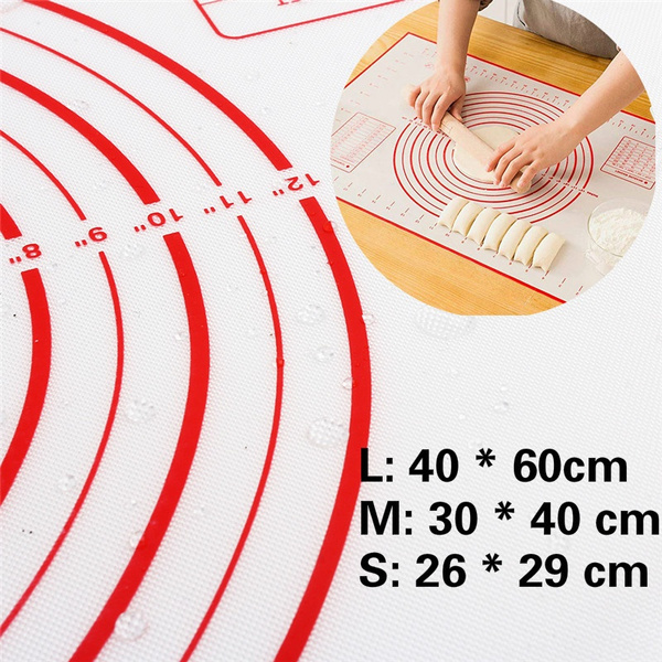Details about   CW_ ALS_ Silicone Dough Rolling Mat Baking Mat Pastry Clay Pad Sheet Liner Dish 