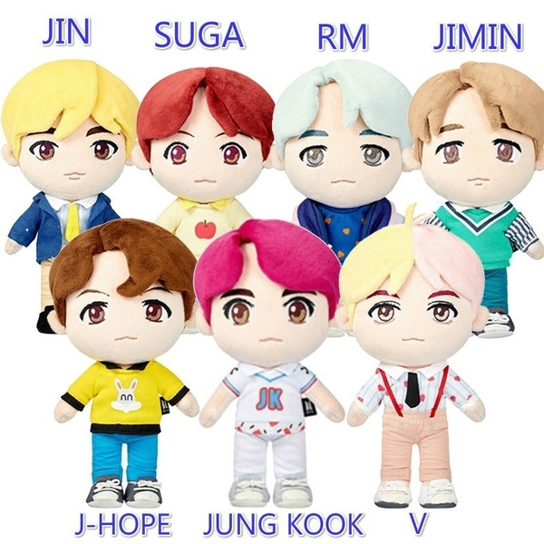 25cm Kpop BTS Cartoon Version Plush Pillow JUNG KOOK SUGA RM JIMIN J-HOPE V  JIN Plush Standing Doll Best Gifts for Fans | Wish