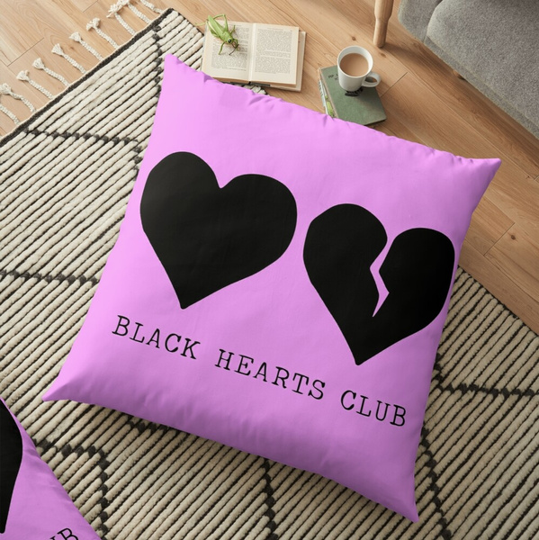 black heart pillow