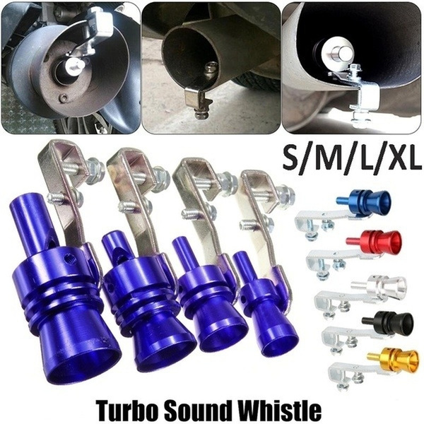 Upgrade new universal turbo sound simulator whistle car exhaust pipe whistle  car exhaust pipe muffler S / M / L / XL