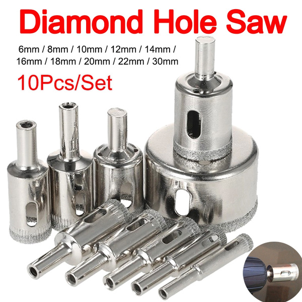 Diamond glass drill online bit set