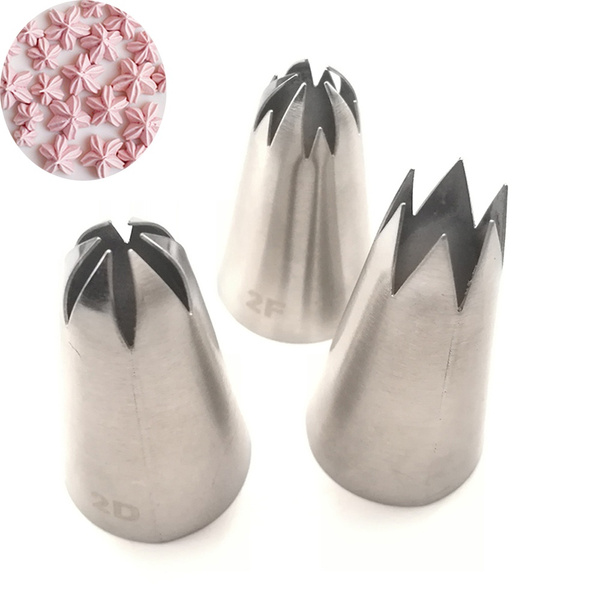 3pcs Pastry Tips Icing Piping Nozzles Ice Cream Tool Baking Mold Cake Decorating