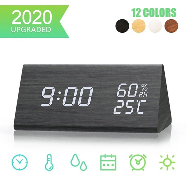 Led Wooden Alarm Clock Table, Wooden Clock Instructions Upgrade Version