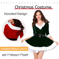 Women, hooded, Cosplay, Christmas