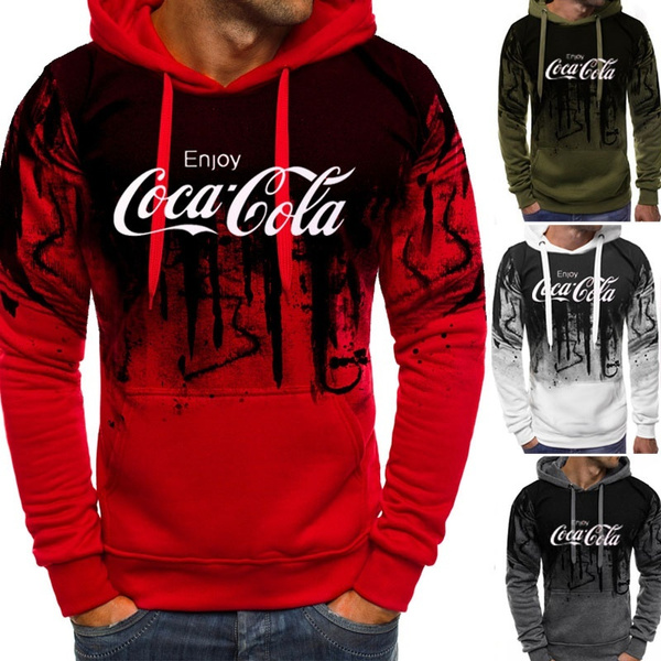 Coca Cola cashmere sweater with winter cotton Hoodie male adolescents students fashion clothes Wish