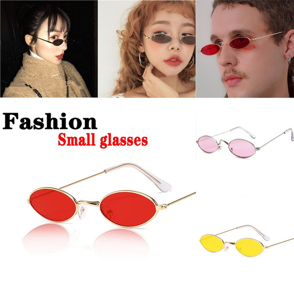 Retro small best sale oval sunglasses