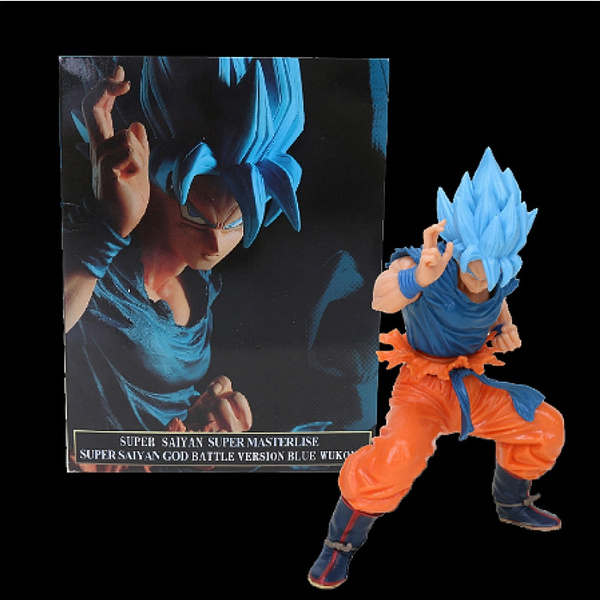  Figura de Dragon ball de 0cm, Super Saiyan God SS, pelo azul, goku, Dragonball, Goku, juguete de colección