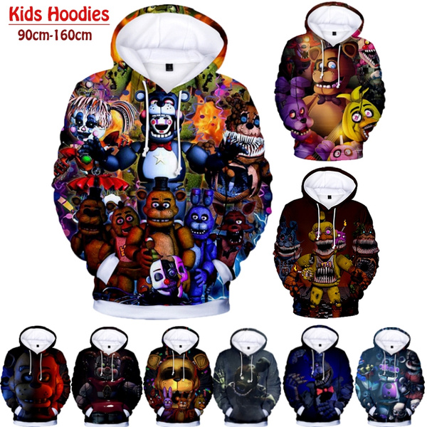 Fashion Kids Hoodies Boys Girls Funny Freddy Printing Children's