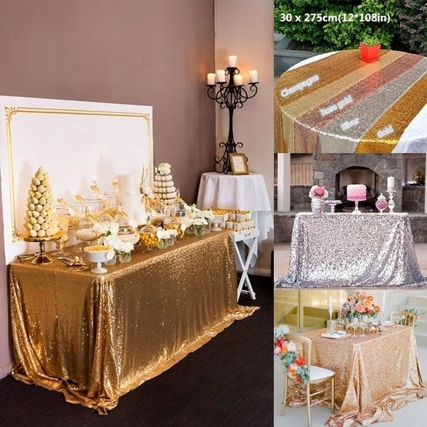 large gold tablecloth