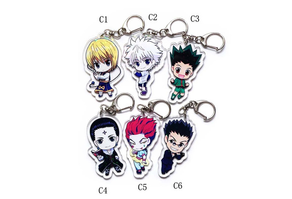 Bags Fuguan Hunter X Hunter Keychain Acrylic Keychain Pendant for Keys