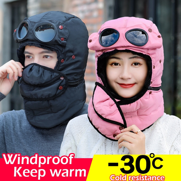 Trooper Trapper Hat Winter Windproof Ski Hat with Ear Flaps and Mask Warm Hunting  Hats for Men Women
