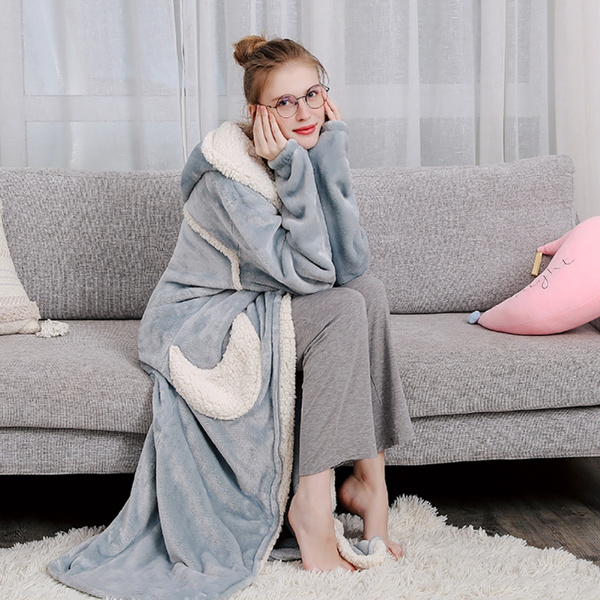 fluffy plus size dressing gown