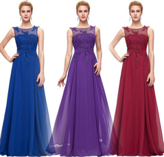 gowns, promgown, Bridesmaid, Long Chiffon Dress