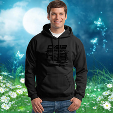 Casual Hoodie, printed, pullover hoodie, black hoodie
