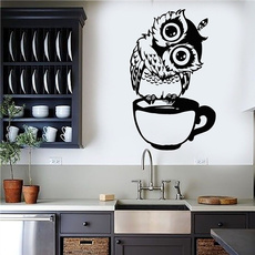 Owl, Coffee, Home Decor, Funny