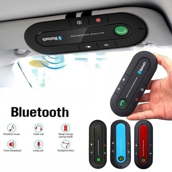 Bluetooth Handsfree Car Kit Wireless Bluetooth Adapter Receiver  Speakerphone MP3 Music Player with Car Sun Visor Clip Auto Accessories Car  Bluetooth