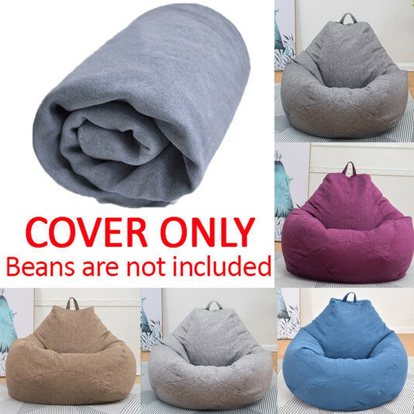 Adults/Kids Large Bean Bag Chair Couch Sofa Cover Indoor Lazy Lounger No  Filling
