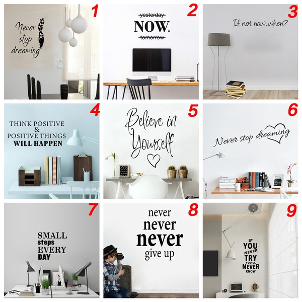 Motivational Quotes Sentences Phrases Wall Stickers Decals For Company Office