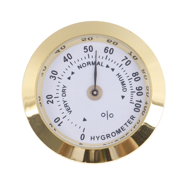 Gold Round Hygrometer