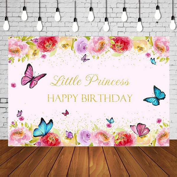 MME 7x5ft Flower Vine Background Cute Pink and Purple Style Background with Flying Butterflies Banner Picture Child Birthday Shower Backdrop Decor BJHXME184 MME 7x5ft Flower Vine Background Cute Pink and Purple Style Background with Flying Butterflies Banner Picture Child Birthday Shower Backdrop Decor BJHXME184