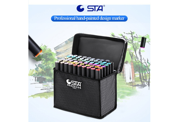 STA 3203 Art Markers Set Dual Headed Artist Sketch Oily Alcohol Based  Markers Pen 30/36/40/48/60/80/128/201 Colors For Animation - AliExpress