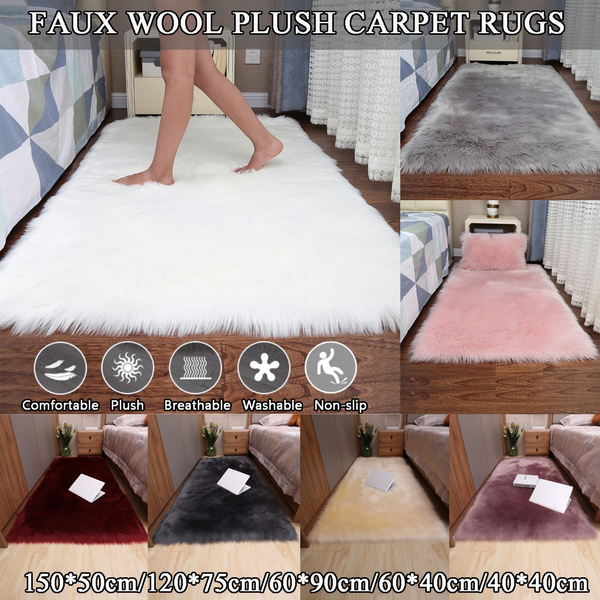 7 Colors Sheepskin Rug Faux Wool Hallway Rug Home Decoration Fur Blanket Decorative Rugs Carpets For Living Room Hallway Bedroom Balcony 5 Sizes 40x40 40x60 60x90 50x1 75x1cm Wish