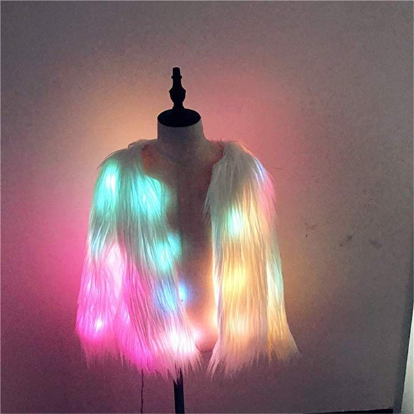 Led on sale fur jacket