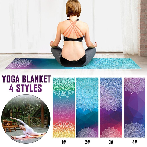 Antibacterial doublesided nonslip sweatabsorbent yoga mat towel