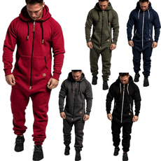 coverall, hooded, Winter, Pure Color