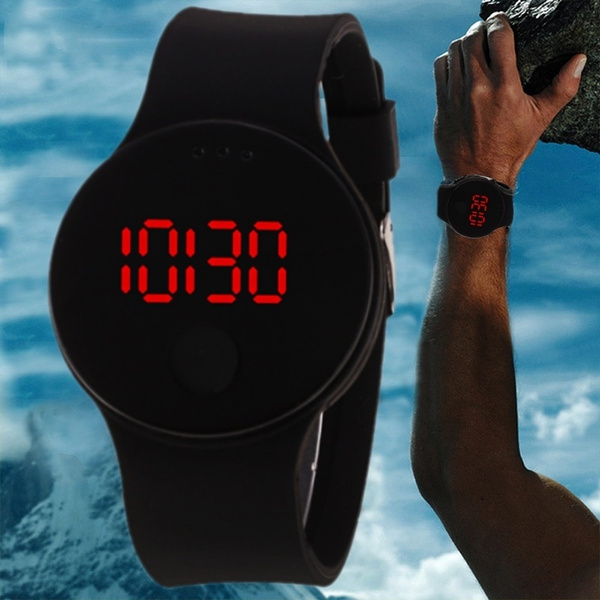 Multi-function Blue Silicone Men's Sport Watch