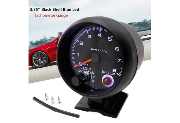 Details about   Universal 3.75'' Car Tachometer Tacho Gauge Meter 0-8000 RPM W/ Shift Light 12V